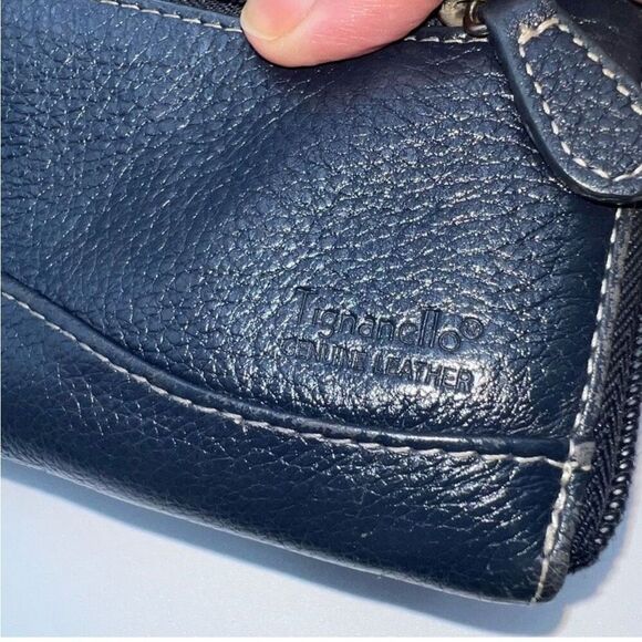 Tignanello Vintage navy Buttery Leather Long Zip around Wallet - Picture 5 of 6